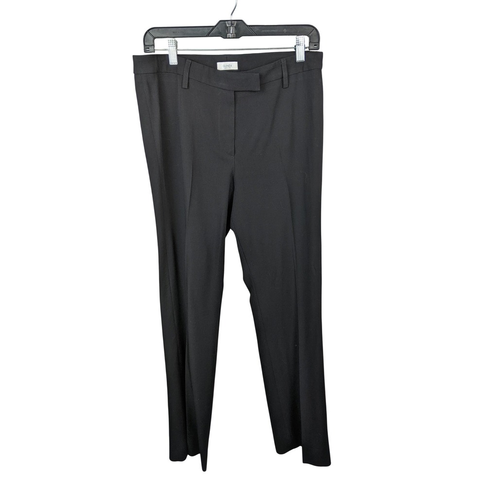 Gunex Brunello Cucinelli Black Virgin Wool Dress Pants Made in Italy Womens 10‎